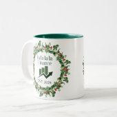Tasse 2 Couleurs Ornement de Noël Finance (Devant gauche)