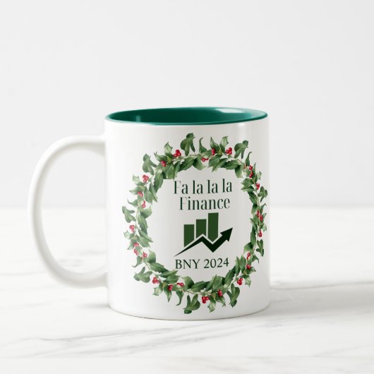 Tasse 2 Couleurs Ornement de Noël Finance (Gauche)