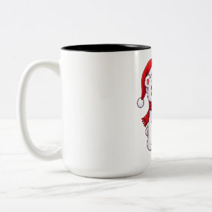 Tasse 2 Couleurs Ornement de Noël Ours enneigé