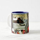 Tasse 2 Couleurs Ornements de Noël (Devant gauche)