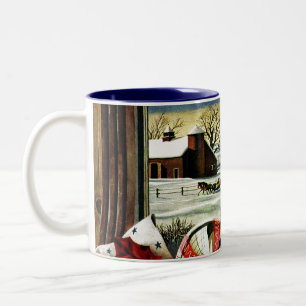 Tasse 2 Couleurs Ornements de Noël