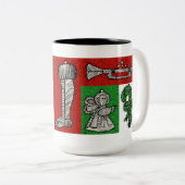 Tasse 2 Couleurs Ornements vintages (Devant droit)