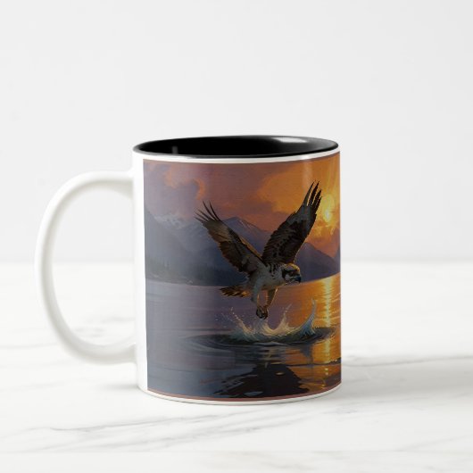 Tasse 2 Couleurs Osprey prend le relais à Dusk (Gauche)