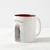 Tasse 2 Couleurs Otter mignonne avec jeu de mot amusant (Devant droit)