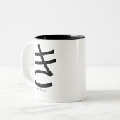 Tasse 2 Couleurs Où est votre Qi™ ? (Devant gauche)