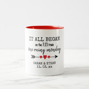 Tasse 2 Couleurs Où tout a commencé la Saint-Valentin avec amour