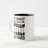 Tasse 2 Couleurs Oui, j'ai vraiment besoin de toutes ces guitares (Devant gauche)