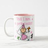 Tasse 2 Couleurs Oui je suis une princesse (Gauche)