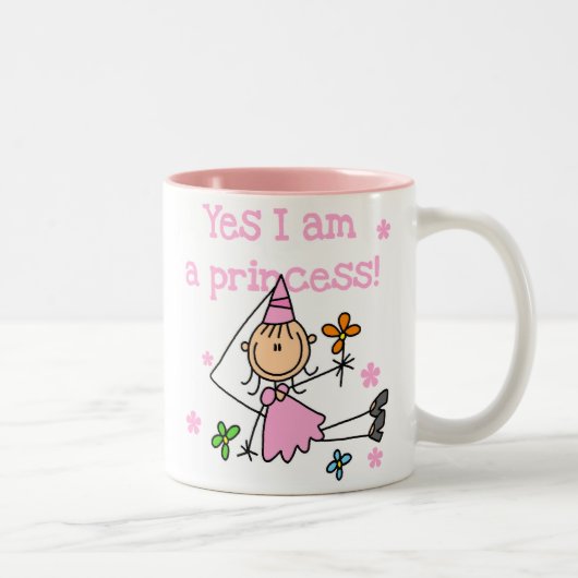 Tasse 2 Couleurs Oui je suis une princesse (Droit)