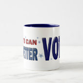 Tasse 2 Couleurs Oui, nous pouvons faire mieux : Vote 2020 (Centre)