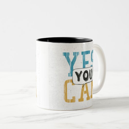 Tasse 2 Couleurs Oui vous pouvez (Devant droit)