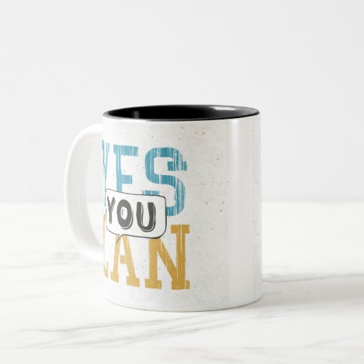 Tasse 2 Couleurs Oui vous pouvez (Devant gauche)