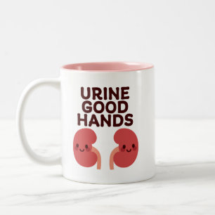 Tasse 2 Couleurs Ourine Bonnes Mains - Cute Souriant Conception Du