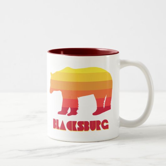 Tasse 2 Couleurs Ours arc-en-ciel de Blacksburg Virginie (Droit)