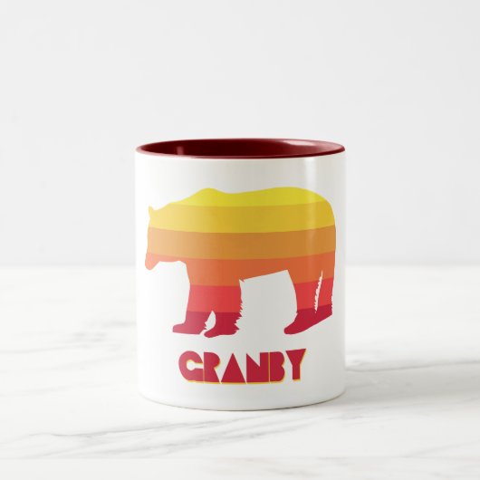 Tasse 2 Couleurs Ours arc-en-ciel de Granby Colorado (Centre)