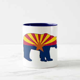 Tasse 2 Couleurs Ours au drapeau de l'Arizona