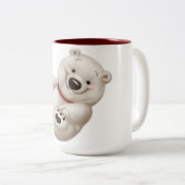 Tasse 2 Couleurs ours blanc (Devant droit)