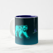 Tasse 2 Couleurs Ours bleu Kodiak (Devant gauche)