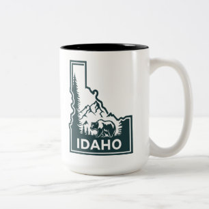 Tasse 2 Couleurs Ours Carte Idaho