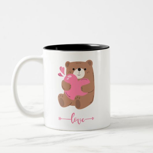 Tasse 2 Couleurs Ours d'amour (Gauche)
