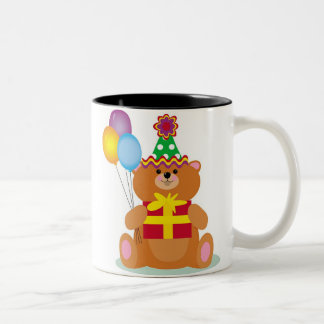 Tasse 2 Couleurs Ours d'anniversaire