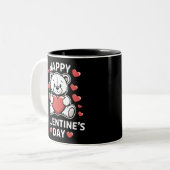 Tasse 2 Couleurs Ours de la Saint-Valentin Joyeuse Saint-Valentin (Devant gauche)