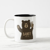 Tasse 2 Couleurs Ours de paix du parc national Banff (Gauche)