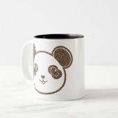 Tasse 2 Couleurs Ours de panda en détresse (Devant gauche)