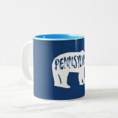 Tasse 2 Couleurs Ours de Pennsylvanie (Devant gauche)