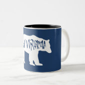 Tasse 2 Couleurs Ours de Virginie occidentale (Devant droit)