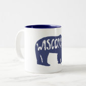 Tasse 2 Couleurs Ours du Wisconsin (Devant gauche)