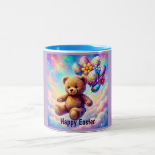 TASSE 2 COULEURS OURS EN PELUCHE FLOTTANT ~