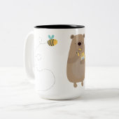 Tasse 2 Couleurs Ours et abeilles (Devant gauche)