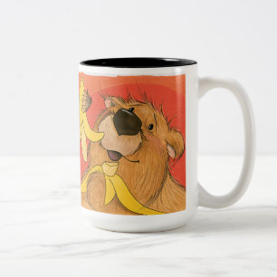 Tasse 2 Couleurs Ours et singe/tasse de banane