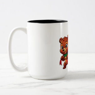 Tasse 2 Couleurs Ours festif et ornement de sac cadeau