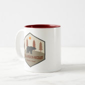 Tasse 2 Couleurs Ours forestier national Chequamegon-Nicolet (Devant gauche)
