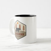 Tasse 2 Couleurs Ours forestier national d'Allegheny (Devant gauche)