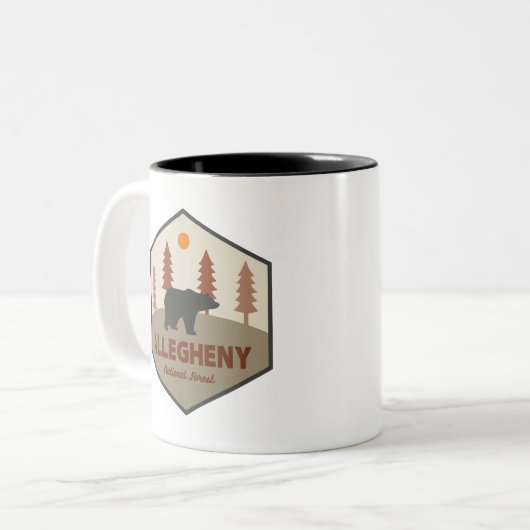 Tasse 2 Couleurs Ours forestier national d'Allegheny (Devant gauche)