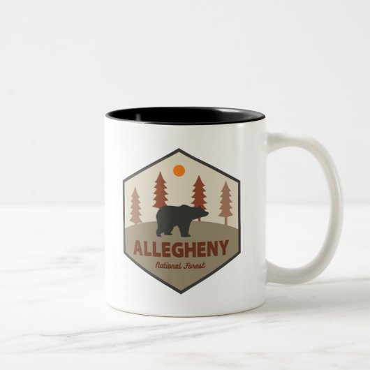 Tasse 2 Couleurs Ours forestier national d'Allegheny (Droit)