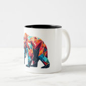 Tasse 2 Couleurs Ours géométrique (Devant droit)