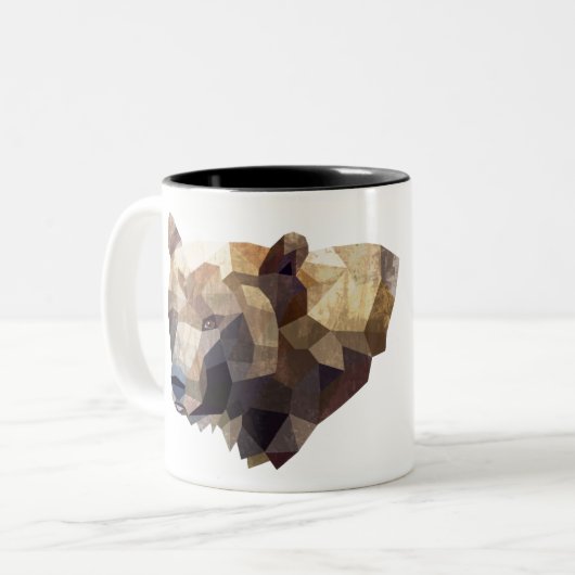 Tasse 2 Couleurs Ours géométrique (Devant gauche)