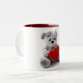 Tasse 2 Couleurs Ours Gris Au Coeur (Devant gauche)