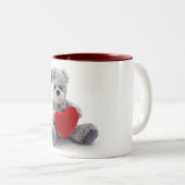 Tasse 2 Couleurs Ours Gris Au Coeur (Devant droit)