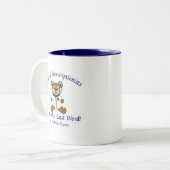 Tasse 2 Couleurs Ours Médicale de Transcriptionist (Devant gauche)