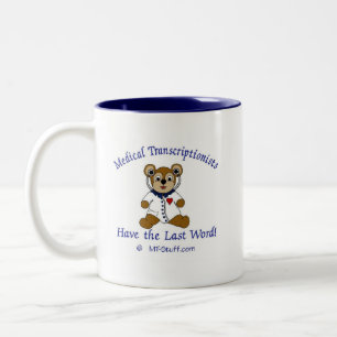 Tasse 2 Couleurs Ours Médicale de Transcriptionist