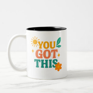 Tasse 2 Couleurs Ours Motivationnel - Desi Cool, Vibrant et Inspira