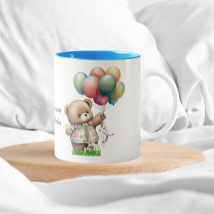 Tasse 2 Couleurs Ours mou avec ballons Beary Good Vibes