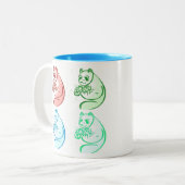 Tasse 2 Couleurs Ours Panda Art Pop Joueur (Devant gauche)