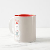 Tasse 2 Couleurs Ours polaire et cacao chaud Noël (Devant gauche)