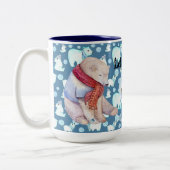 Tasse 2 Couleurs Ours polaires d'hiver (Gauche)